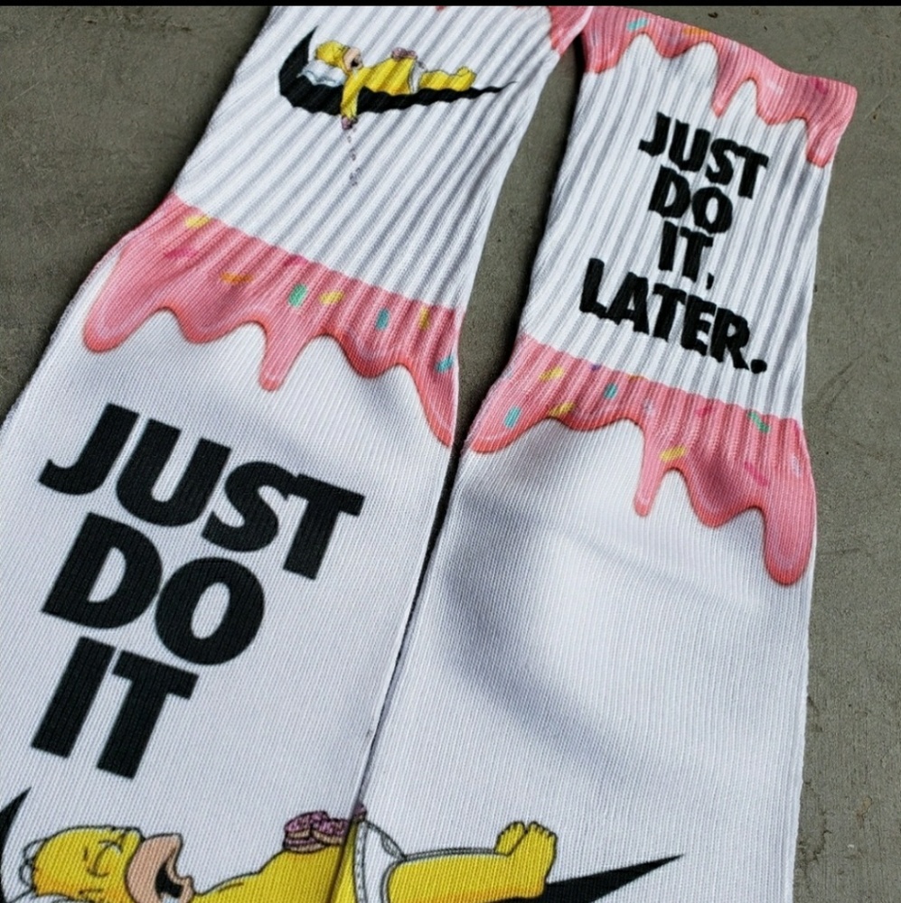 Custom Just Do It LATER Socks
